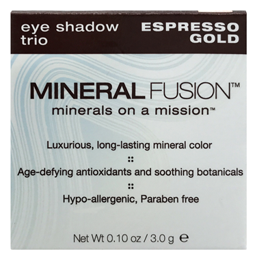 slide 1 of 1, Mineral Fusion Mineralfueye Shadow Trio - Espresso Gold, 0.1 oz