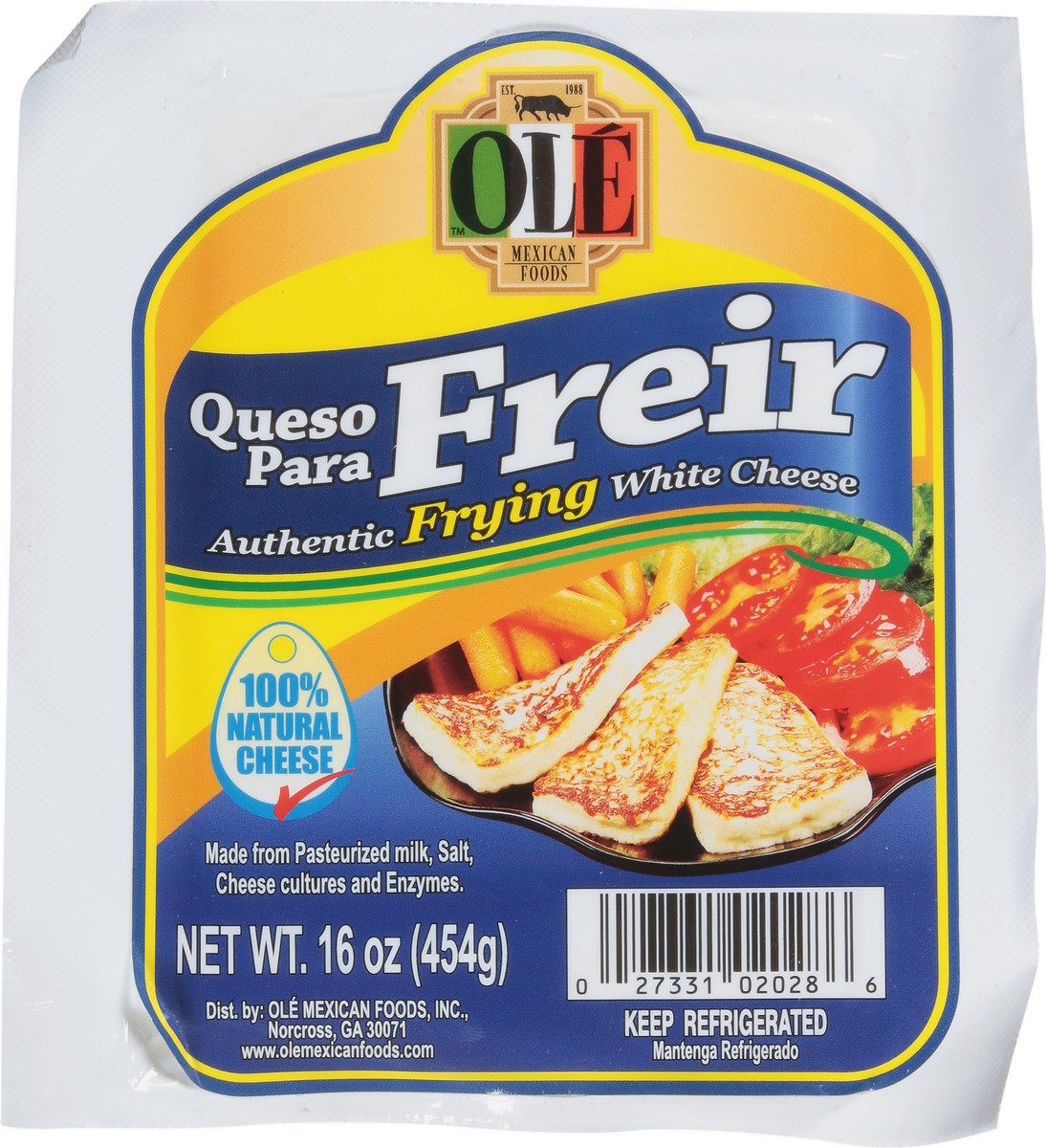 slide 10 of 11, Ole Authentic Frying White Cheese - 16 oz, 16 oz