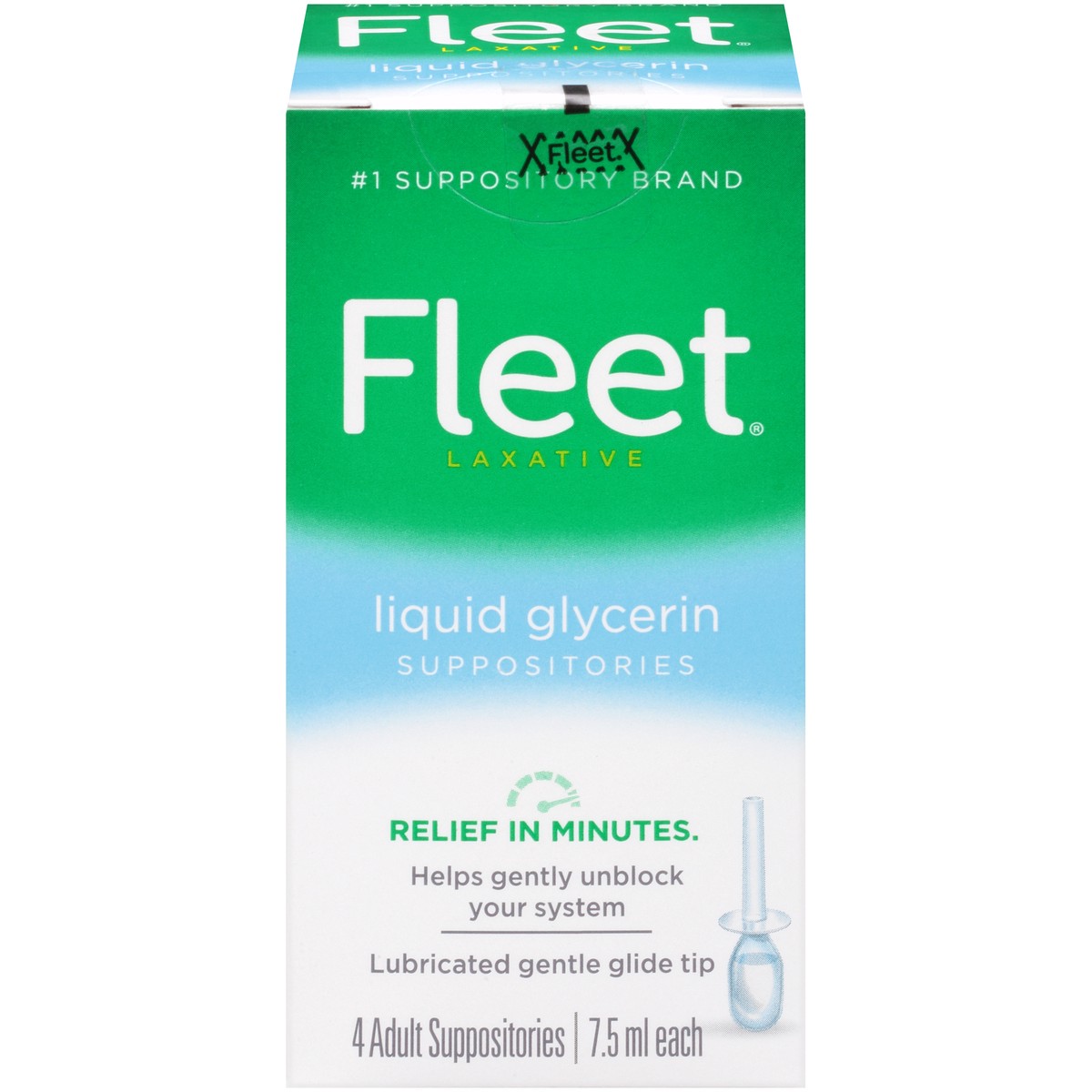 slide 1 of 1, Fleet Liquid Glycerin Suppositories, 4 ct