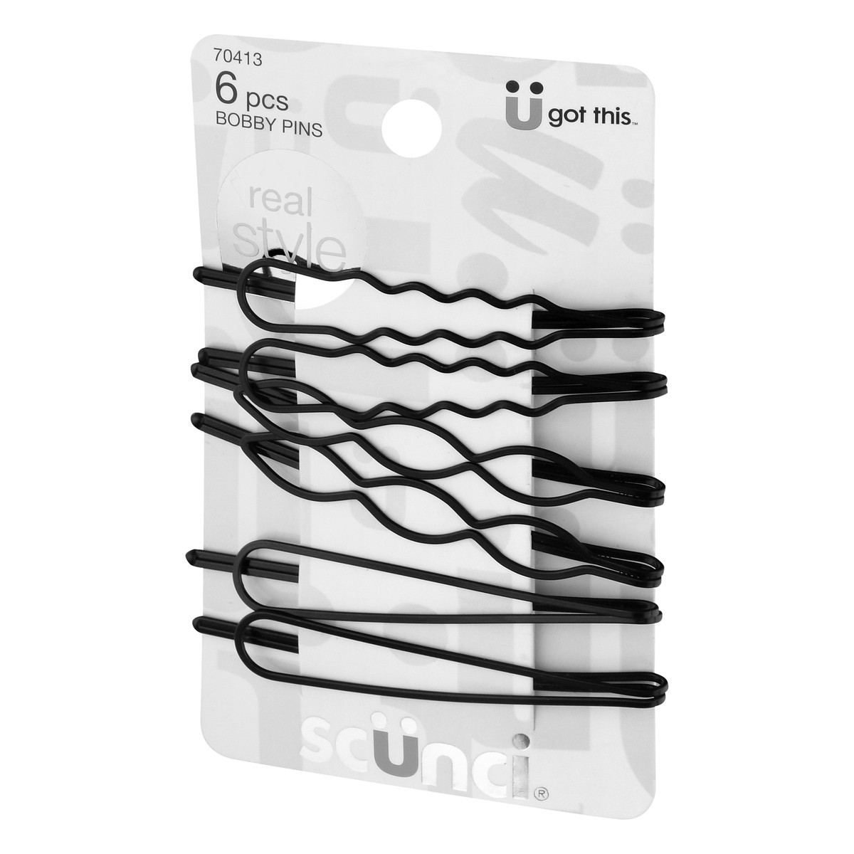 slide 8 of 11, scünci Real Style Bobby Pins 6 ea, 6 ct