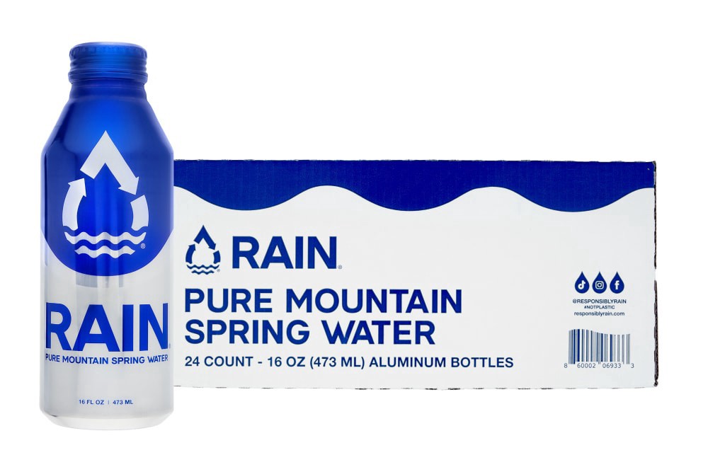 slide 1 of 1, Rain Pure Mountain Spring Water - 16 oz, 24 ct; 16 fl oz