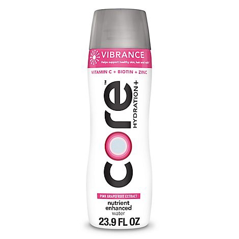 slide 1 of 1, CORE Hydration+ Vibrance Pink Grapefruit Extract Nutrient Enhanced Water Bottle - 23.9 Fl. Oz., 23.9 oz