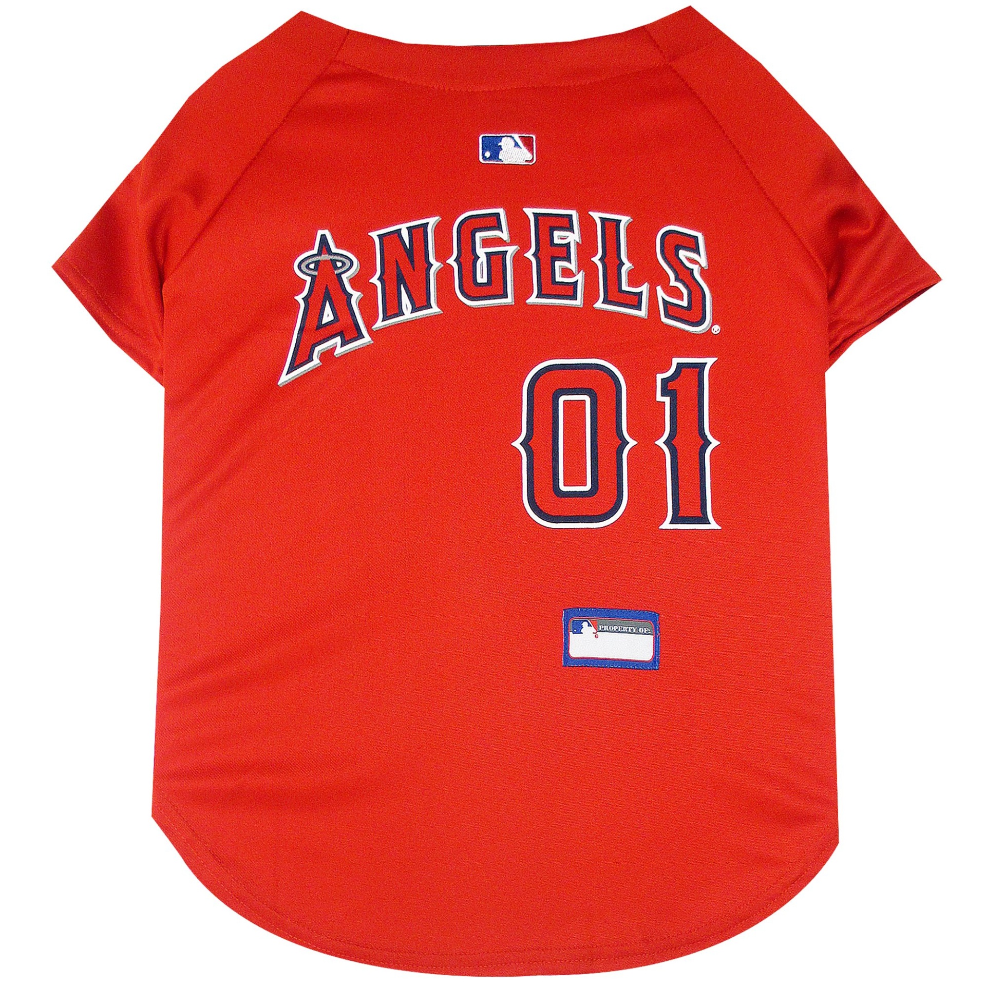 slide 1 of 1, Pets First Los Angeles Angels MLB Mesh Jersey, MED