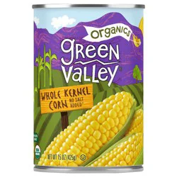 Green Valley Organics Whole Kernel Corn, 15 oz