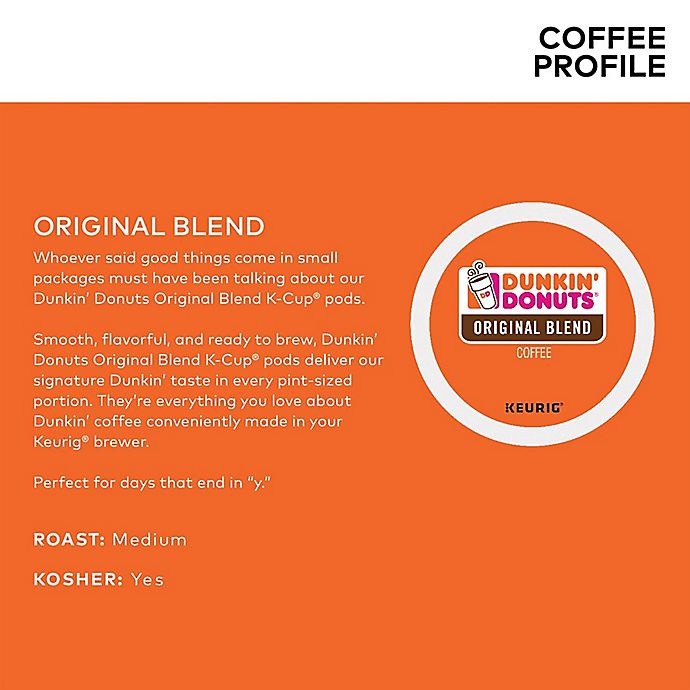 slide 4 of 6, Dunkin' Donuts Original Coffee Keurig K-Cup Pods, 60 ct