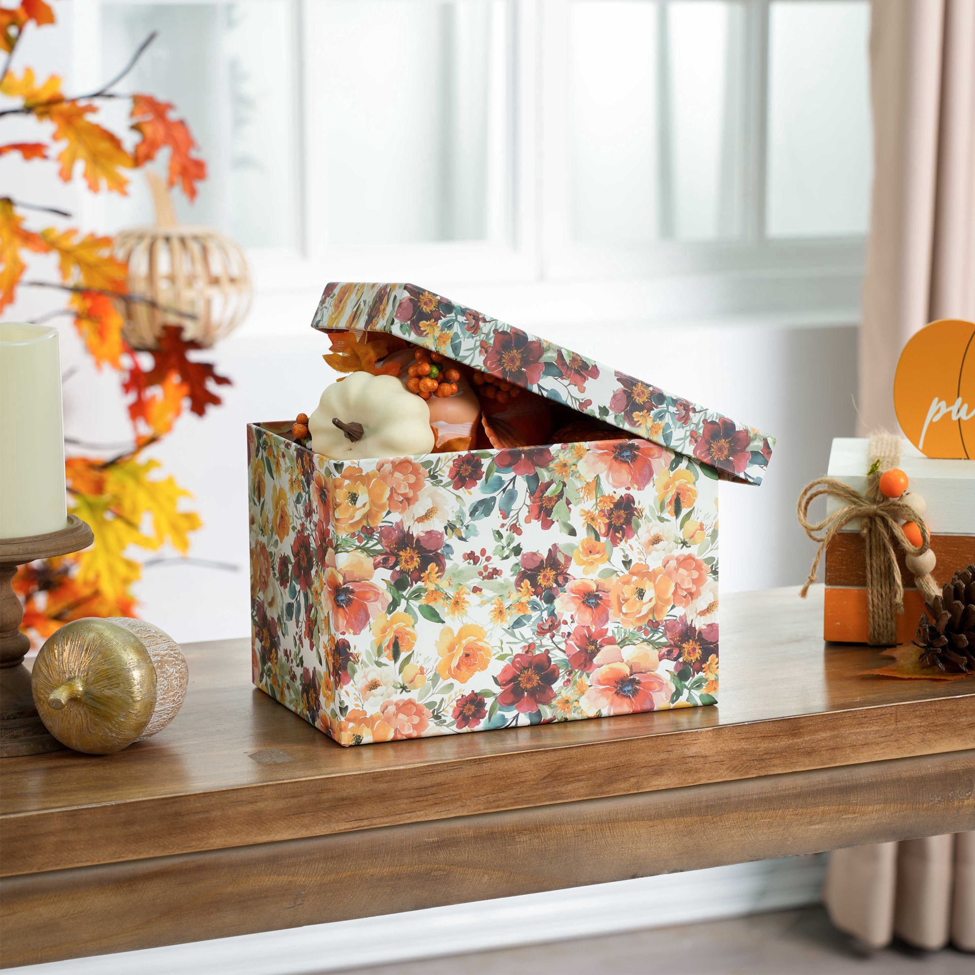 slide 5 of 7, Fall Floral Box By Ashland, 8.35 in x 5.98 in x 5.71 in