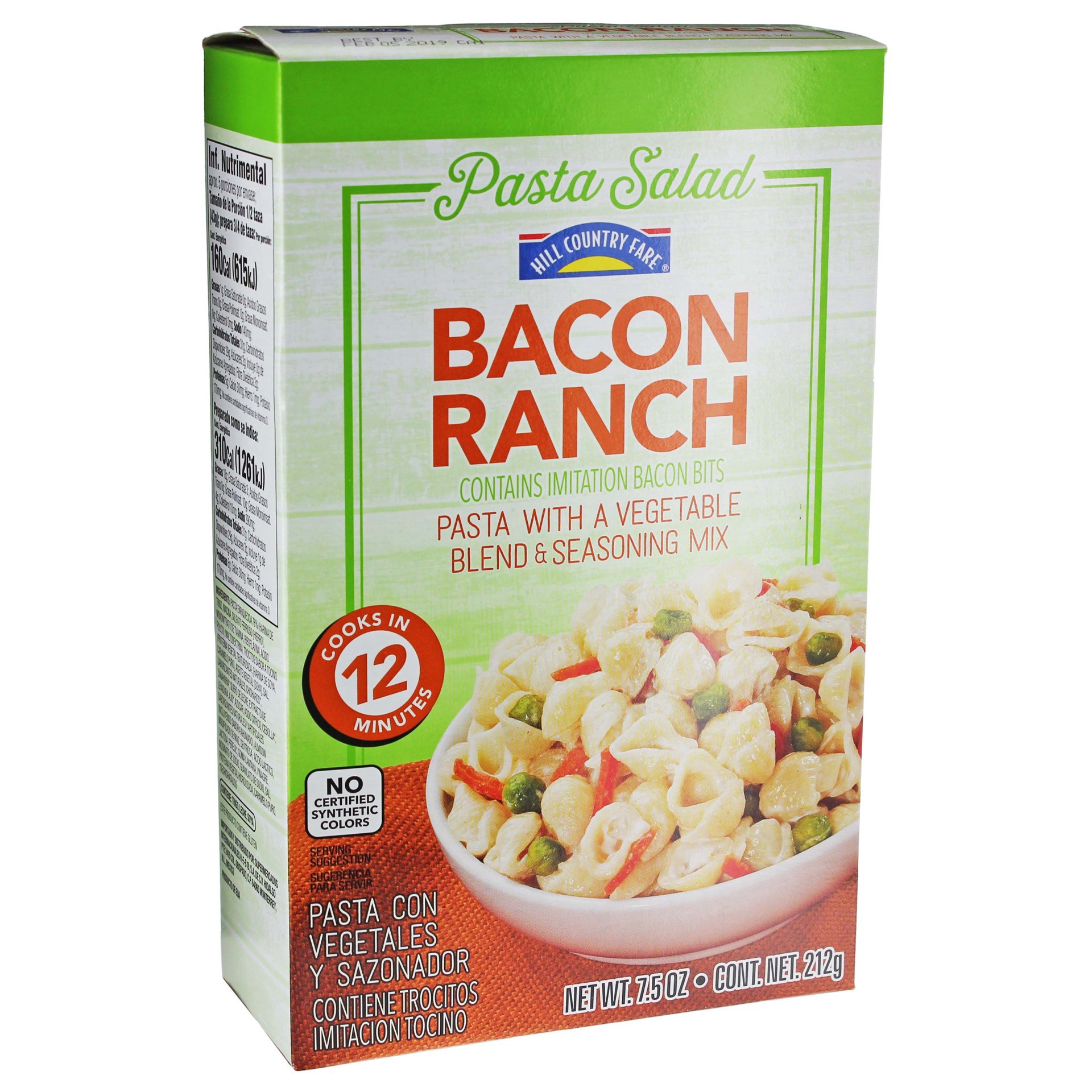 slide 1 of 1, Hill Country Fare Bacon Ranch Pasta Salad, 7.75 oz