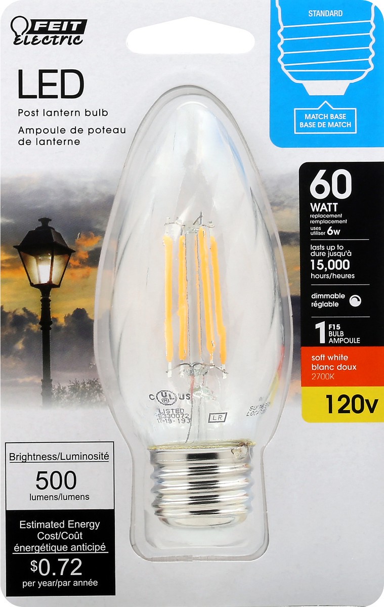 slide 1 of 9, Feit Electric LED Soft White 6 Watts Light Bulb 1 ea, 1 ct