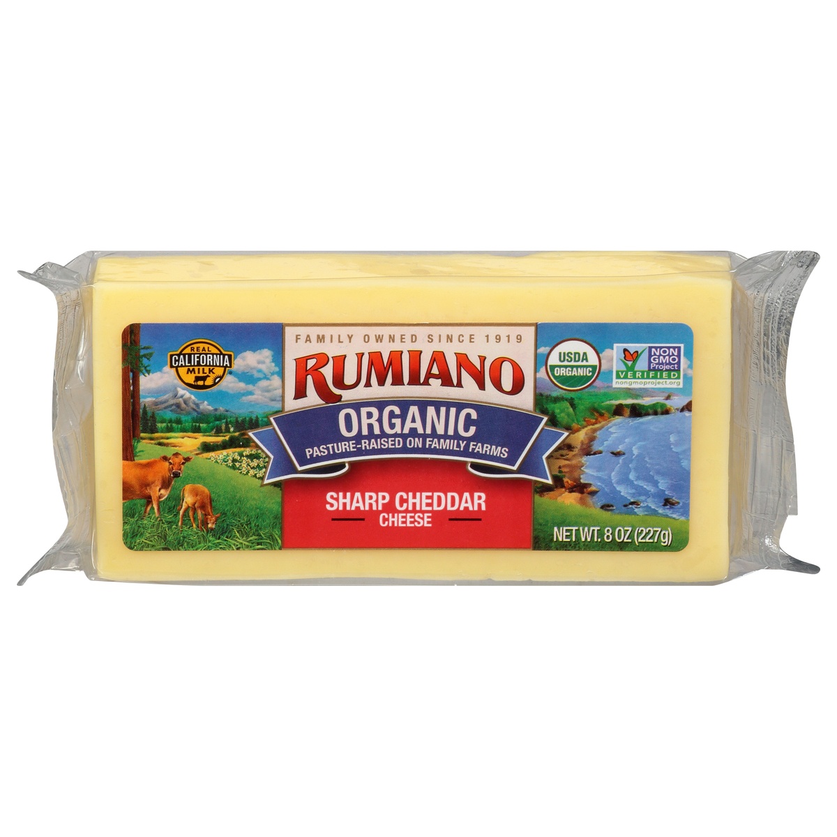 slide 1 of 10, Rumiano Sharp Cheddar, 8 oz