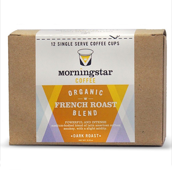 slide 1 of 1, MorningStar Farms Coffee Organic French Roast Dark Roast Coffee Singe Serve Pods - 12 ct, 12 ct