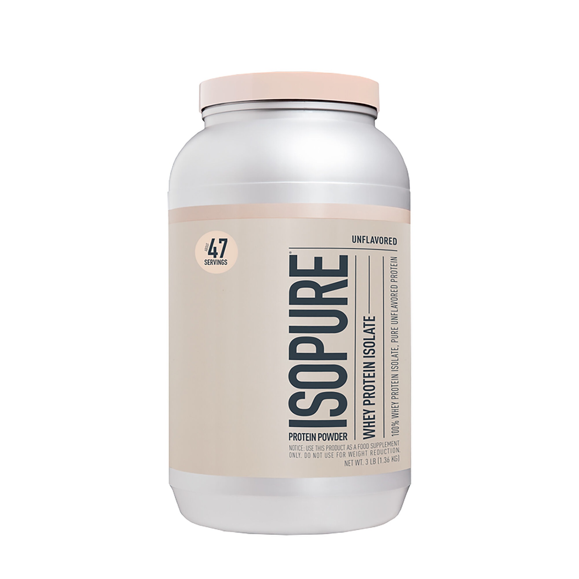 slide 1 of 1, Isopure Whey Protein Isolate - Unflavored, 3 lb