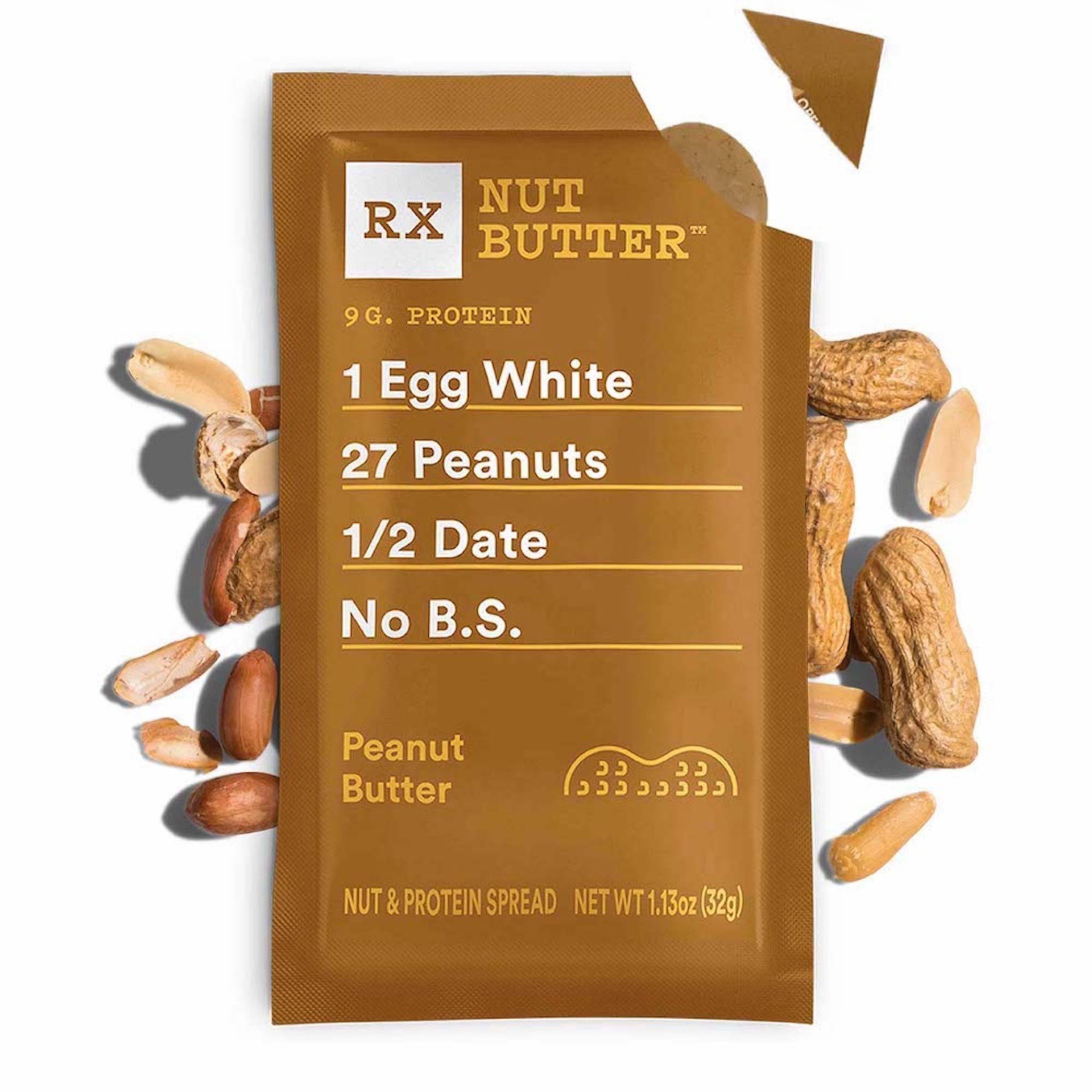slide 2 of 5, RX Nut Butter Peanut Butter, Plain, 1.13 oz, 1.13 oz