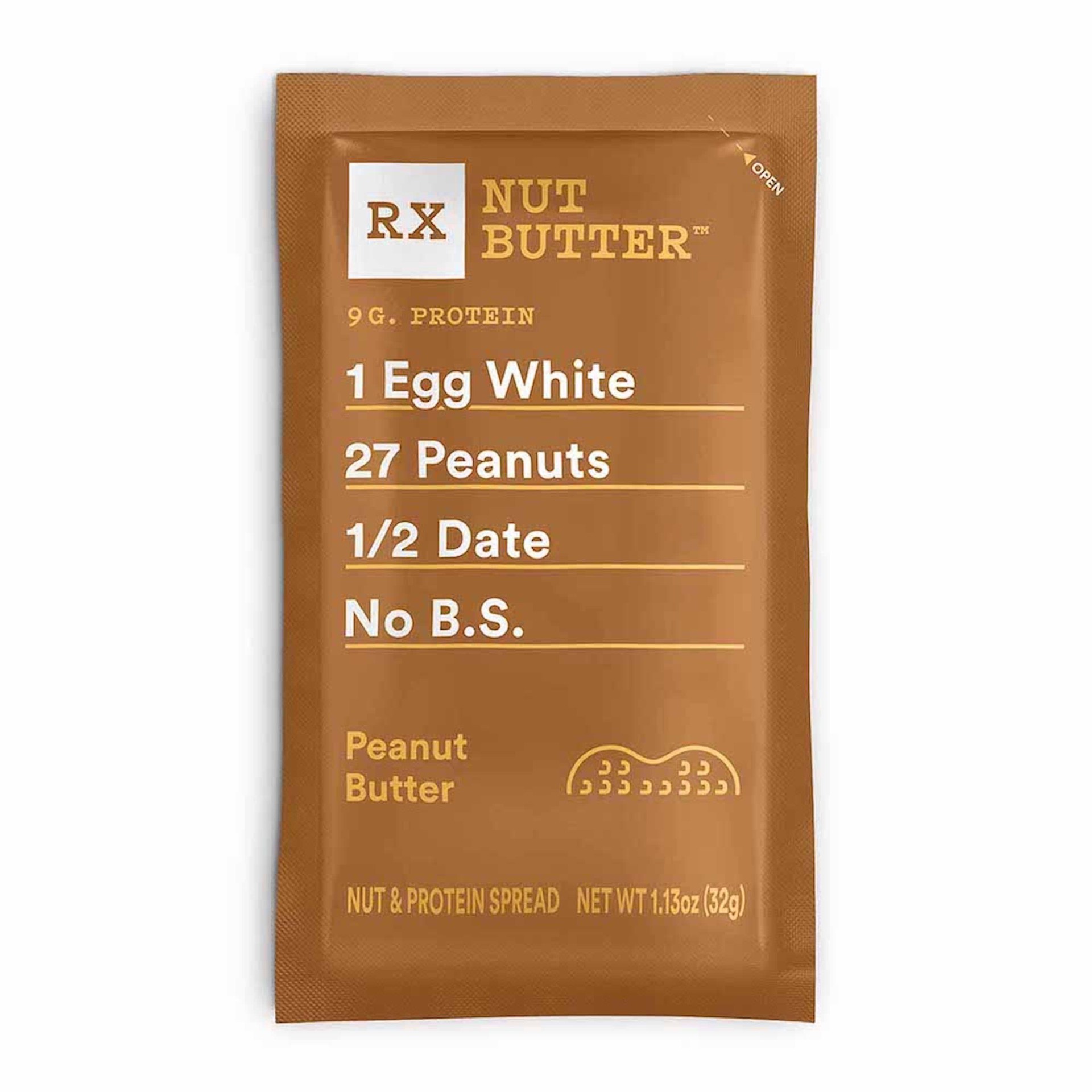 slide 1 of 5, RX Nut Butter Peanut Butter, Plain, Delicious Flavor, 1.13oz Pack, 1 Count, 1.13 oz