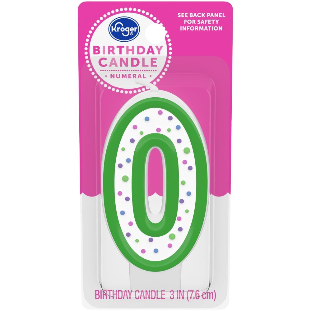 slide 4 of 4, Kroger Numeral 0 Birthday Candle, 1 ct