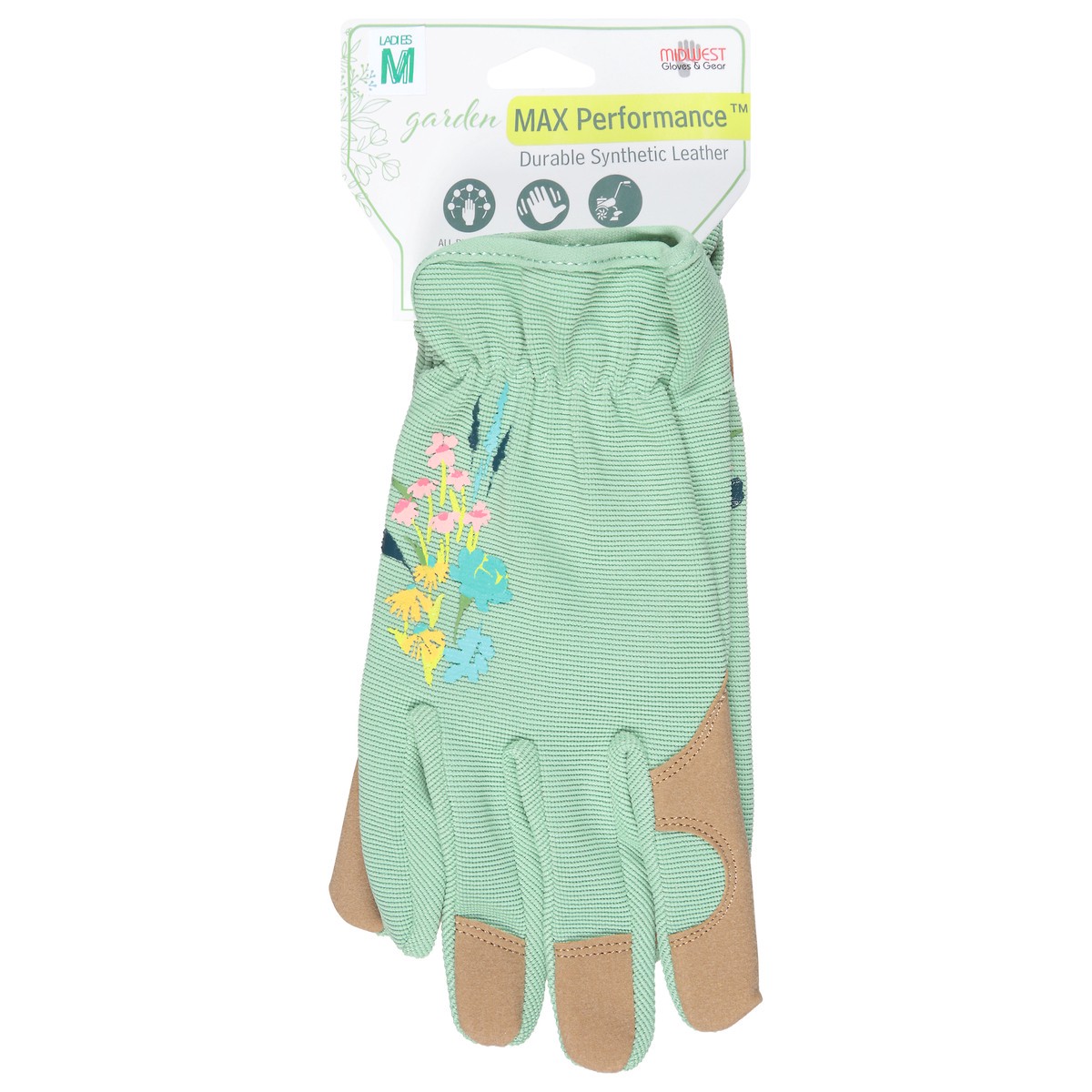 slide 1 of 10, Midwest Max Performance Ladies Garden Gloves Medium 1 ea, 1 ct