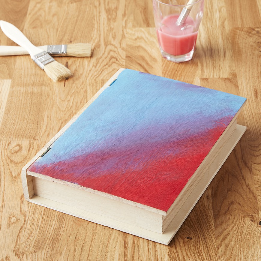 slide 4 of 4, 9.5" Wood Book Box By Make Market, 9.7 in x 7.3 in x 2 in