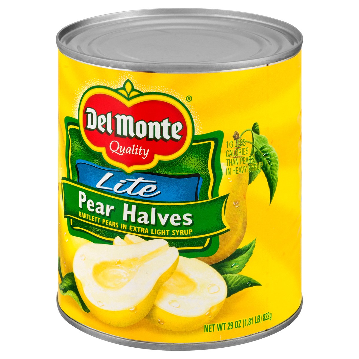 slide 8 of 11, Del Monte Lite Pear Halves 29 oz, 29 oz