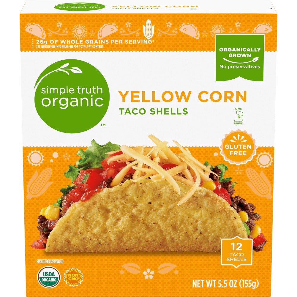 slide 2 of 3, Simple Truth Organic Yellow Corn Taco Shells, 12 ct; 5.5 oz