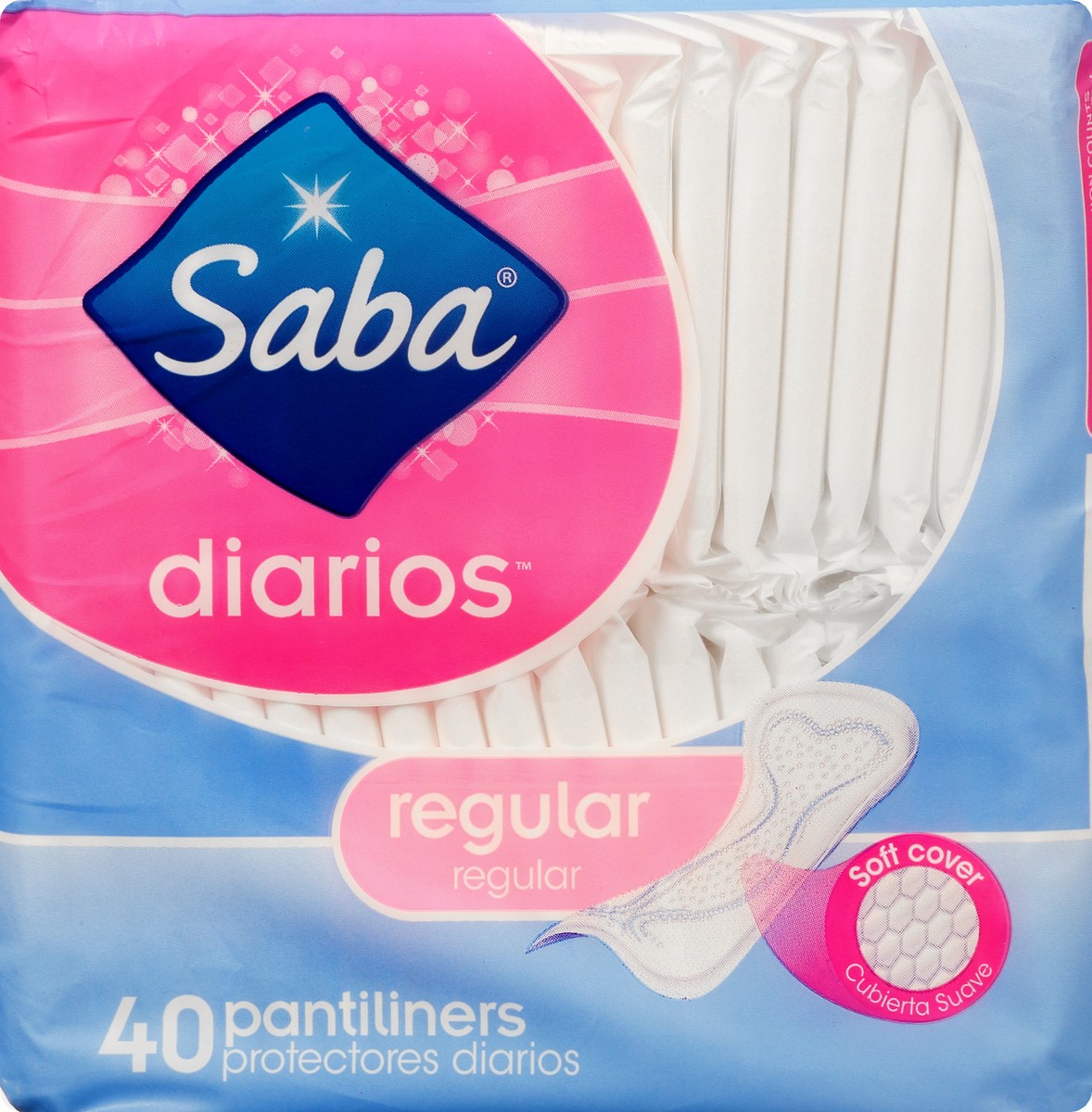 slide 1 of 12, Saba Diarios Regular Pantiliners 40 ea, 40 ct