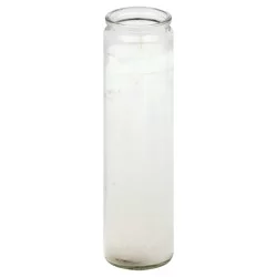 Bright Glow White Wax Novena Candle - Each