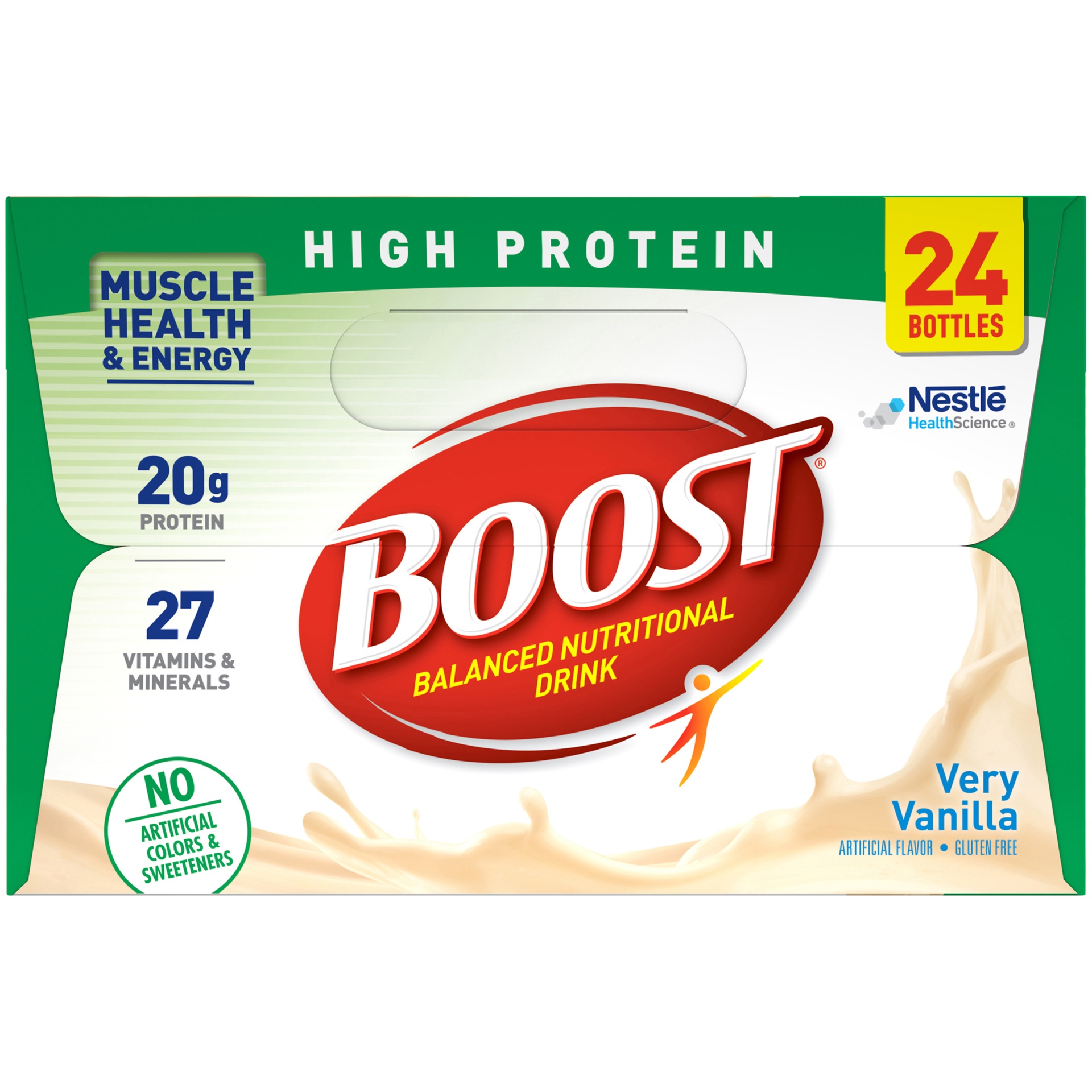 slide 5 of 8, Boost Very Vanilla High Protein Complete Nutritional Drink, 6 ct; 8 oz