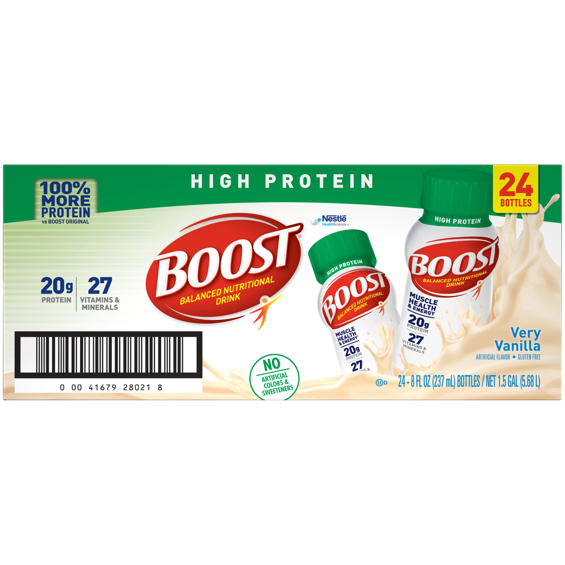 slide 6 of 8, Boost Very Vanilla High Protein Complete Nutritional Drink, 6 ct; 8 oz