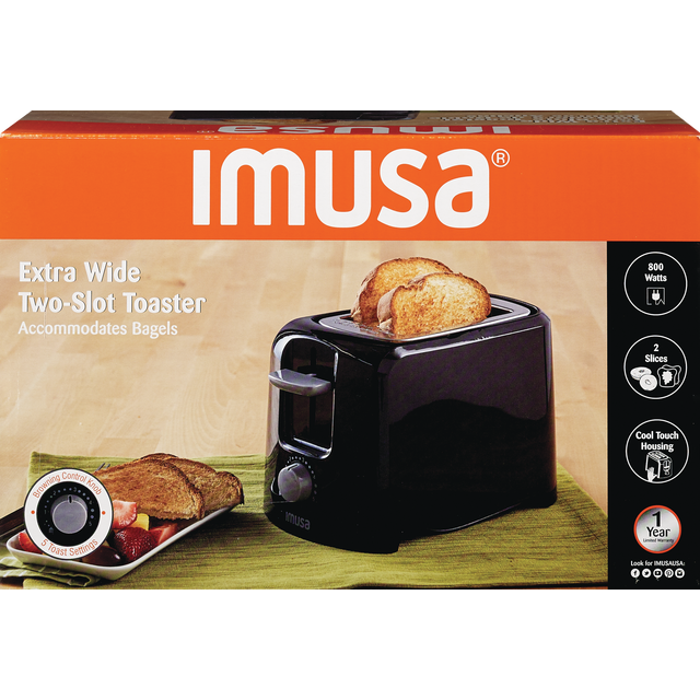 slide 1 of 1, IMUSA Slice Basic Toaster With Wide Slots, 1 ct