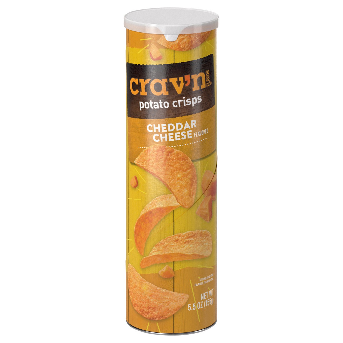 slide 4 of 4, Crav'n Flavor Cheddar Cheese Potato Crisps, 5.5 oz