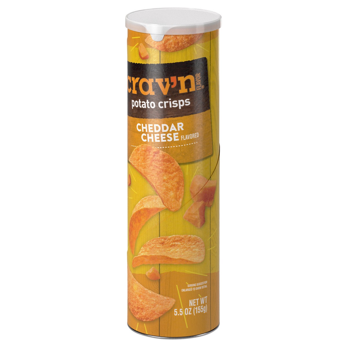 slide 2 of 4, Crav'n Flavor Cheddar Cheese Potato Crisps, 5.5 oz