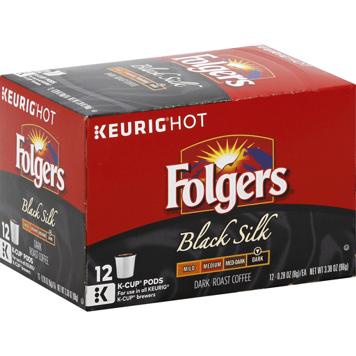 slide 3 of 3, Folgers Gourmet Selections Black Silk Kcup Pods, 12 ct