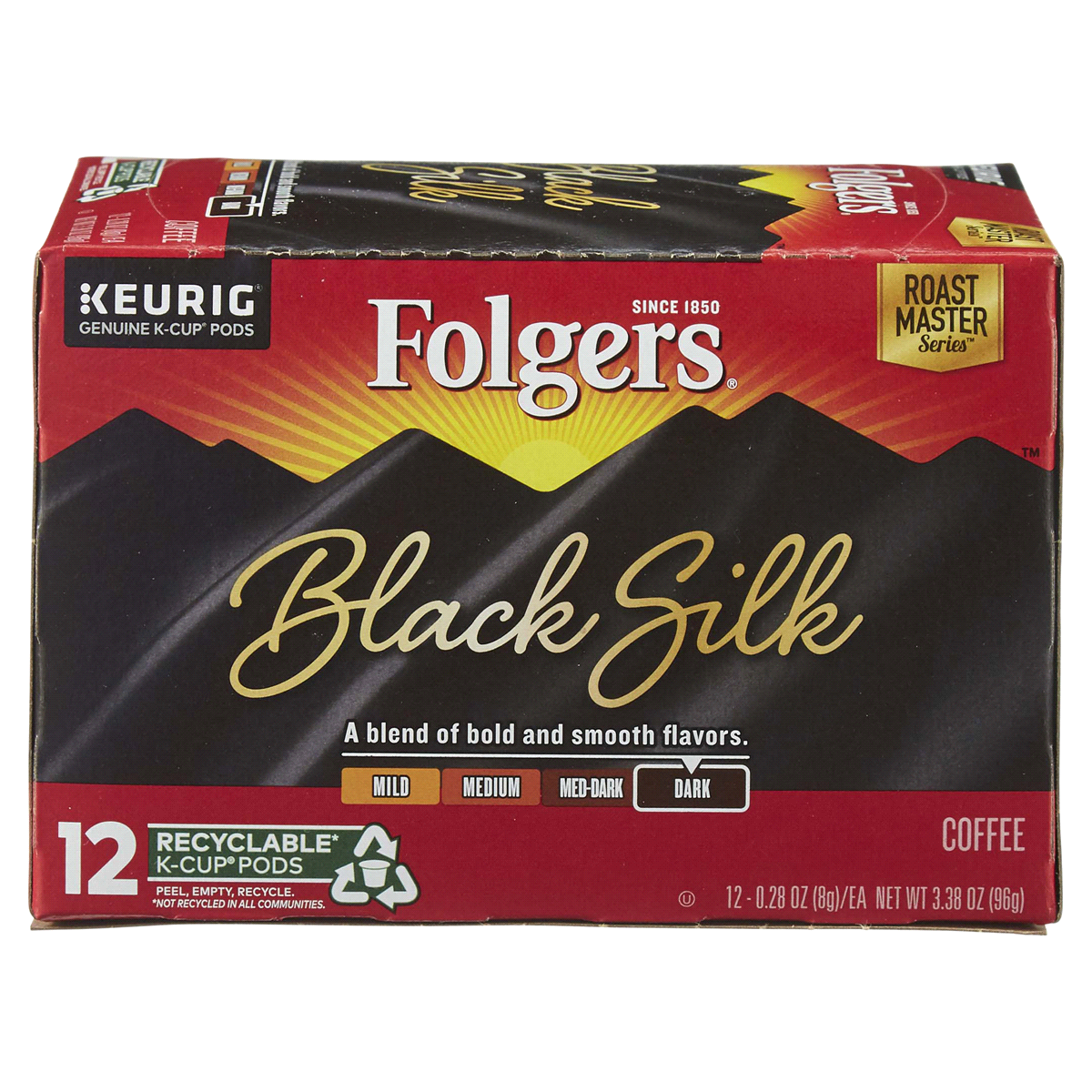 slide 1 of 3, Folgers Gourmet Selections Black Silk Kcup Pods, 12 ct