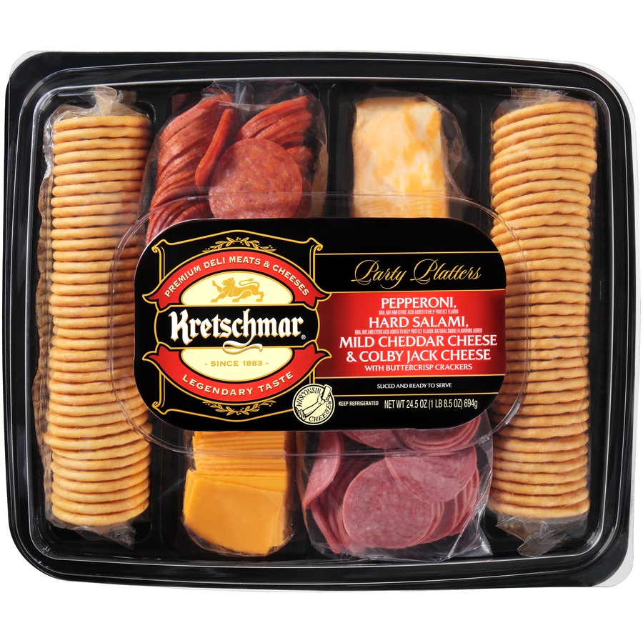 slide 1 of 7, Kretschmar Kr Pepp Salami Chz Tray 24.5 Oz, 24.5 oz