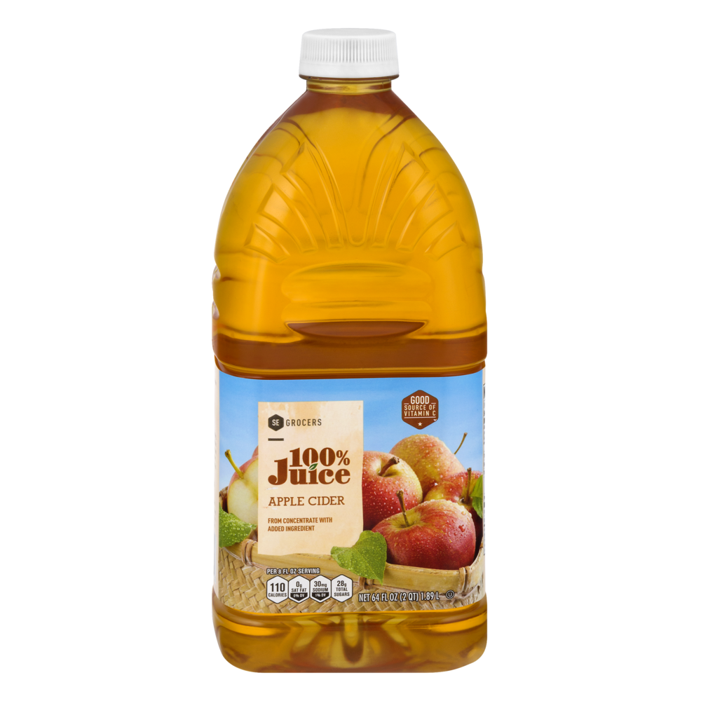 slide 1 of 1, SE Grocers 100% Juice Apple Cider, 64 oz
