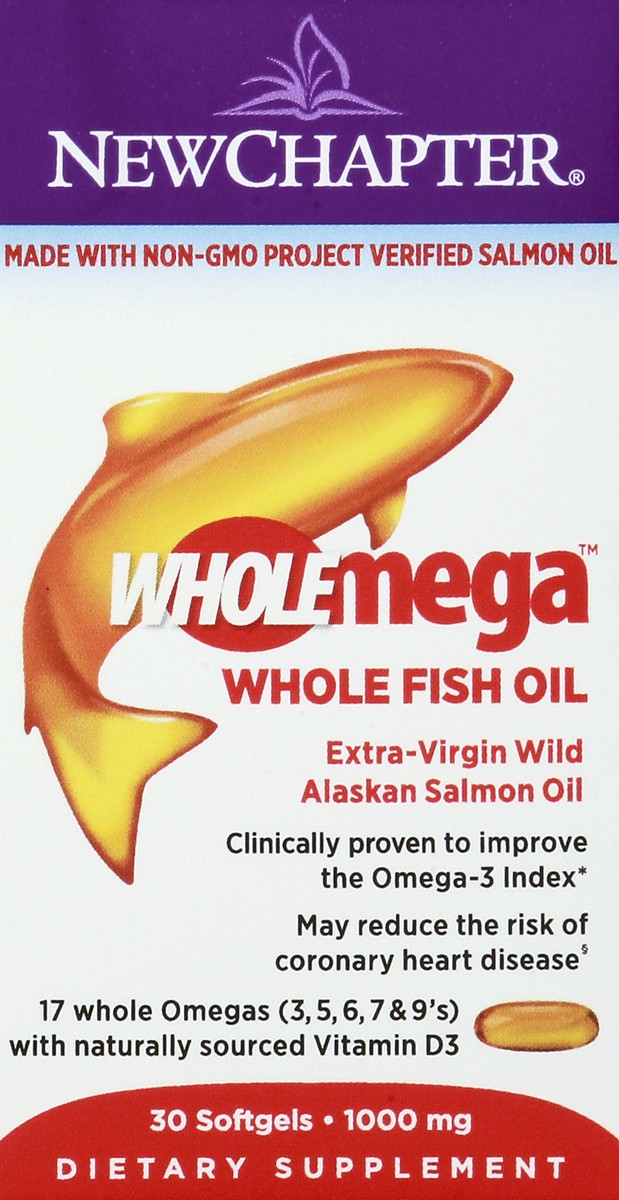 slide 3 of 4, New Chapter Wholemega Whole Fish Oil, 60 ct