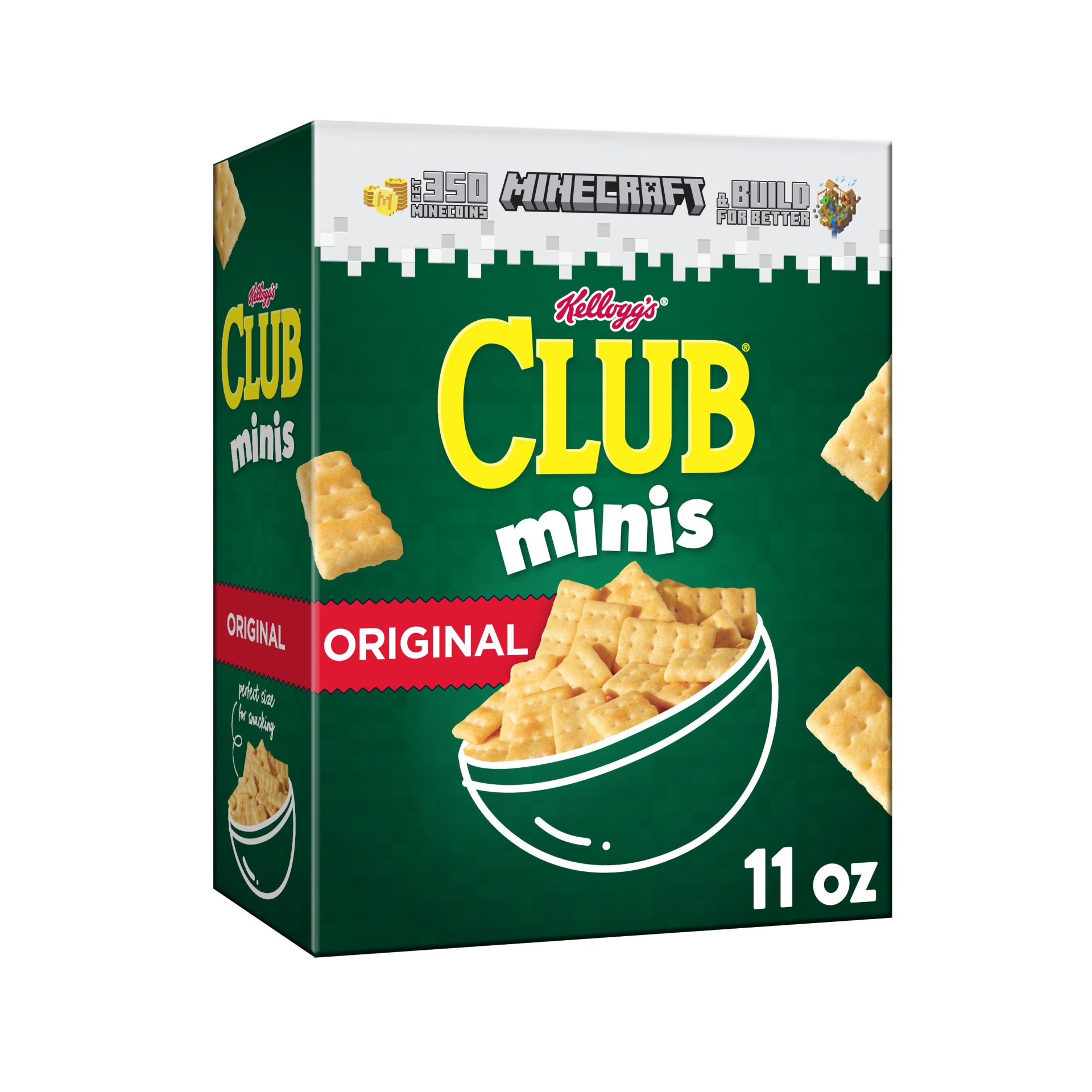 slide 1 of 1, Kellogg's Club Crackers, Mini Snack Crackers, Original, 11 oz