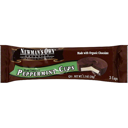 slide 2 of 2, Newman's Own Organics Peppermint Dark Chocolate Cups, 1.2 oz