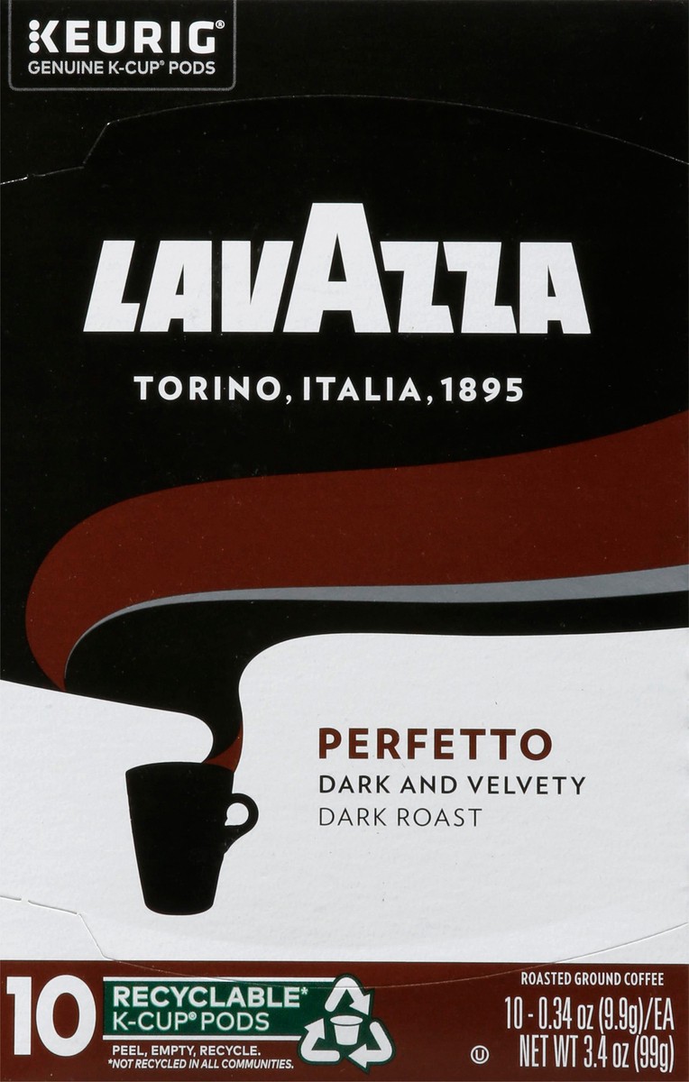 slide 14 of 14, Lavazza Dark Roast Perfetto Ground Coffee K-Cup Pods - 10 ct, 10 ct; 0.34 oz