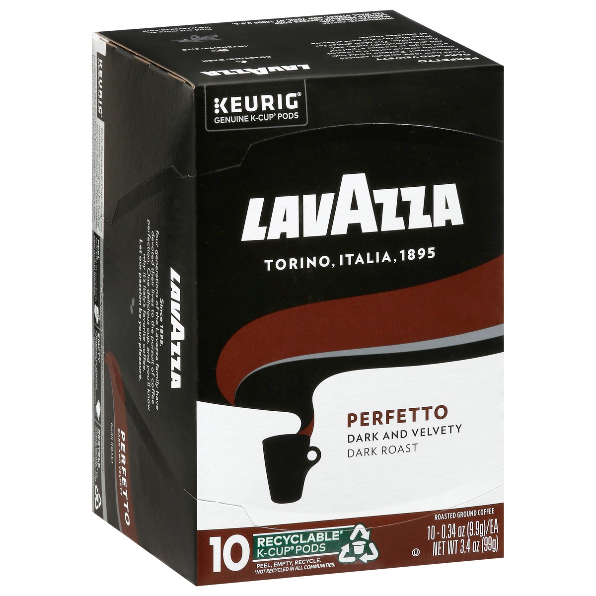 slide 12 of 14, Lavazza Dark Roast Perfetto Ground Coffee K-Cup Pods - 10 ct, 10 ct; 0.34 oz