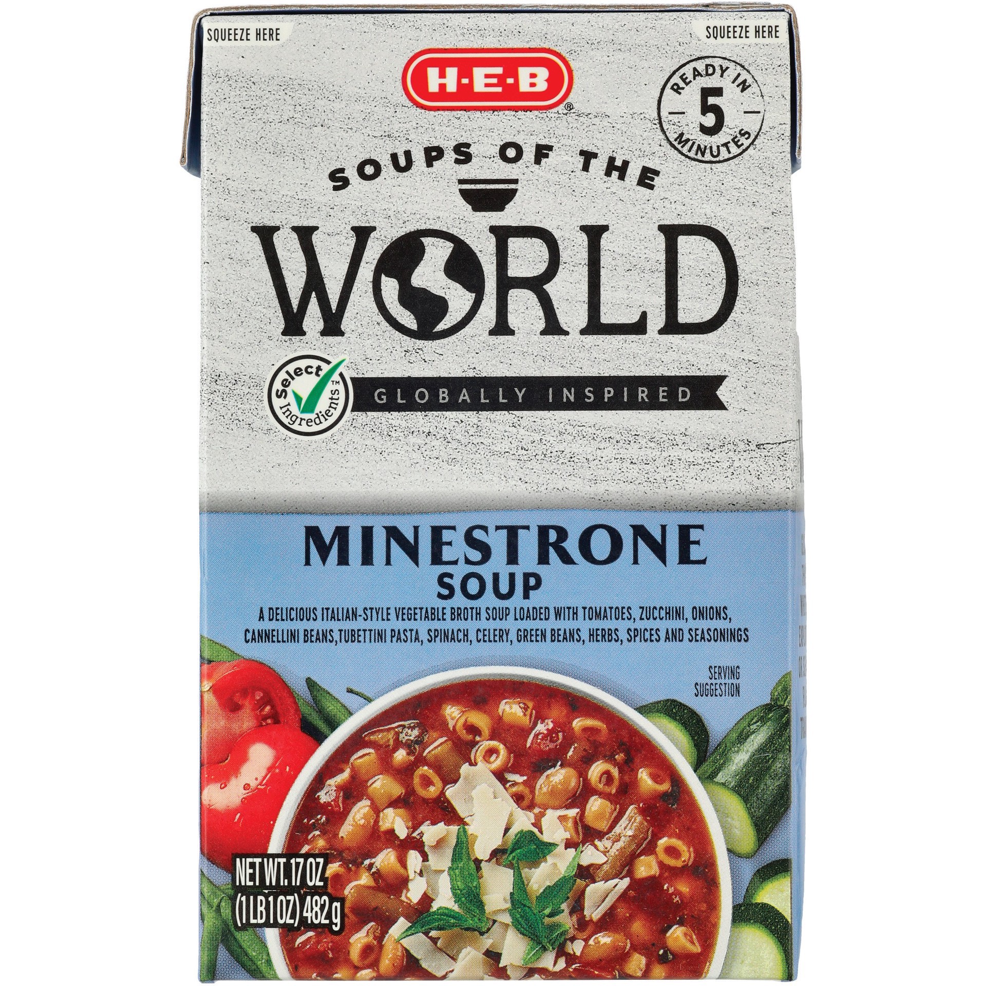 slide 1 of 1, H-B Minestrone Soup - 17 oz, 17 oz