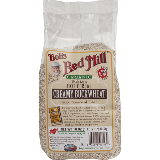 slide 4 of 9, Bob's Red Mill Organic Creamy Buckwheat Whole Grain Hot Cereal, 18 oz