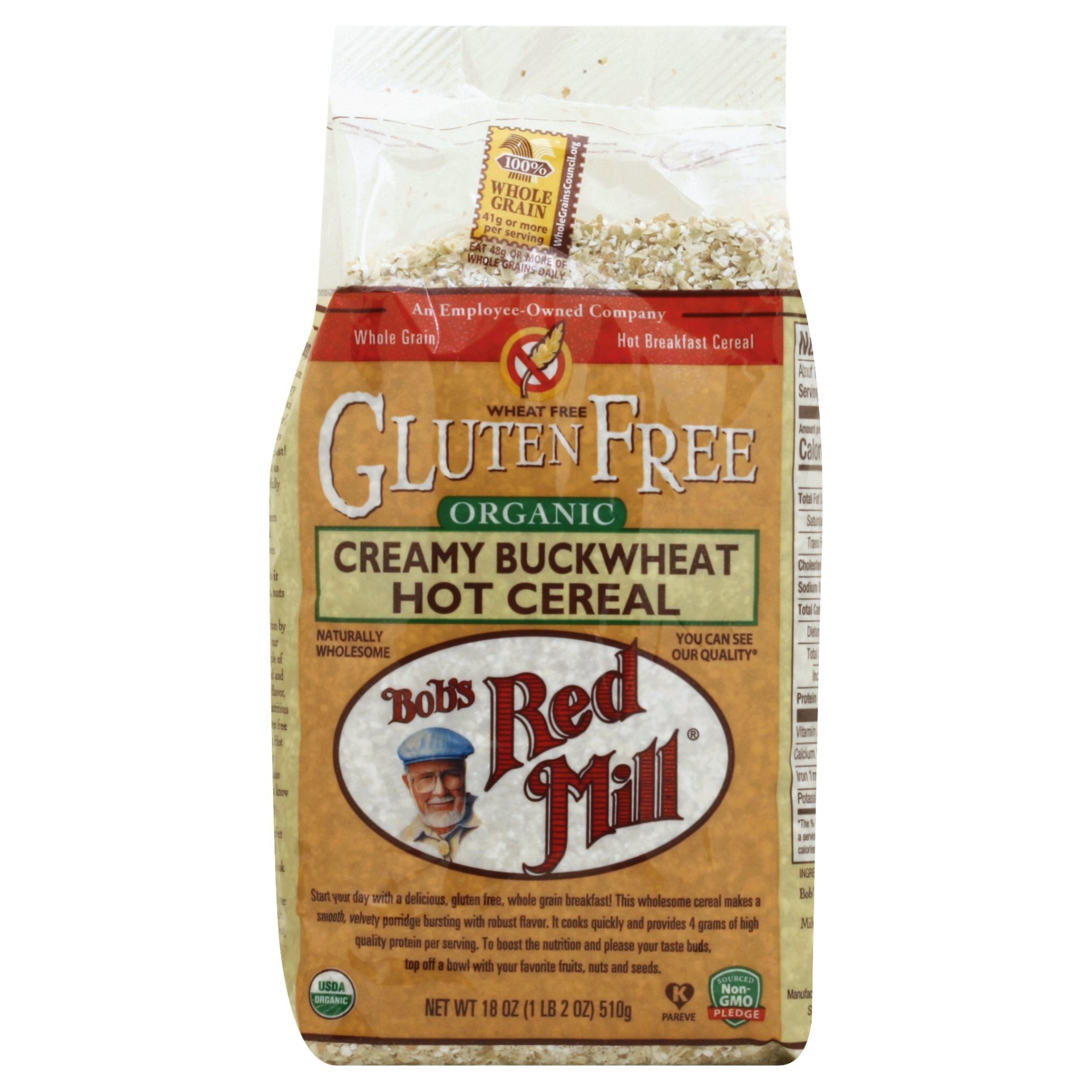 slide 1 of 1, Bob's Red Mill Organic Creamy Buckwheat Whole Grain Hot Cereal, 18 oz