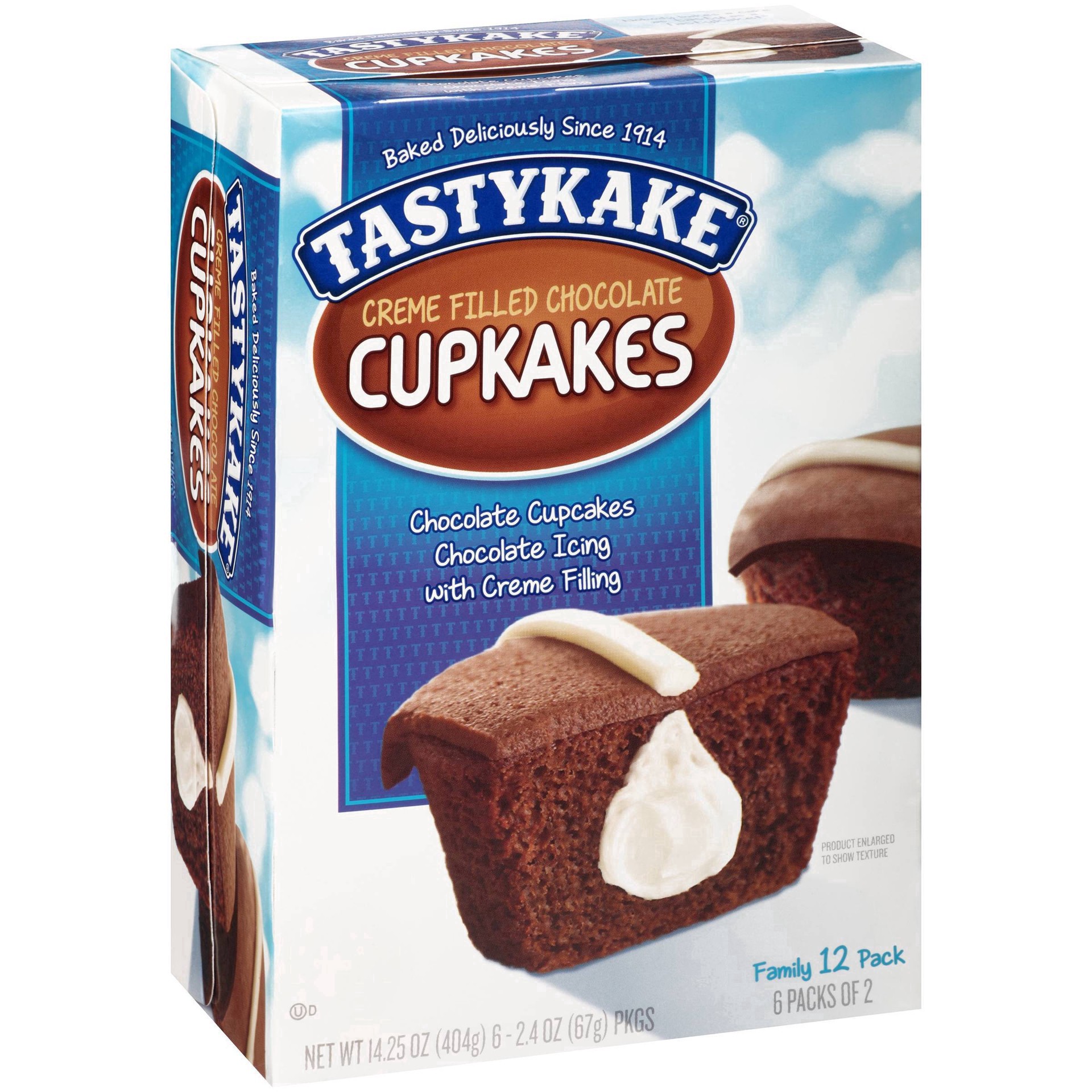 slide 24 of 59, Tastykake Creme Filled Chocolate Cupcakes 6-2.4 oz. Packs, 6 ct