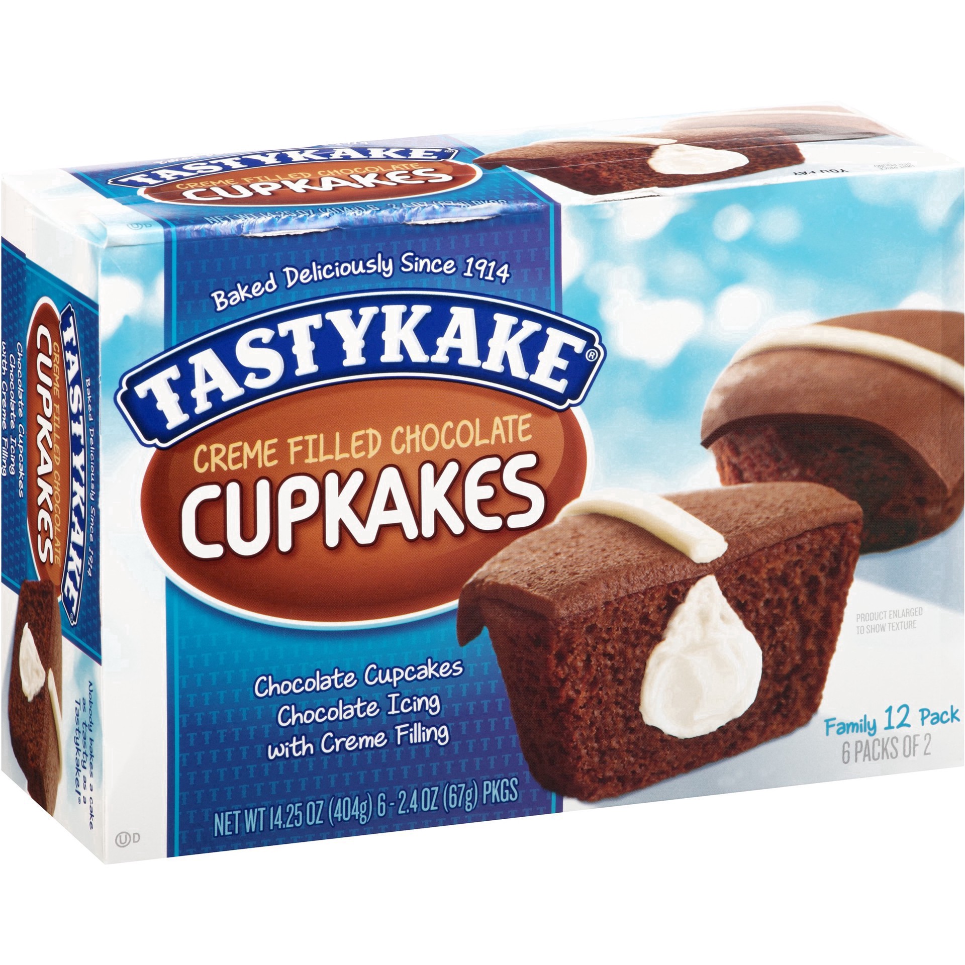 slide 57 of 59, Tastykake Creme Filled Chocolate Cupcakes 6-2.4 oz. Packs, 6 ct