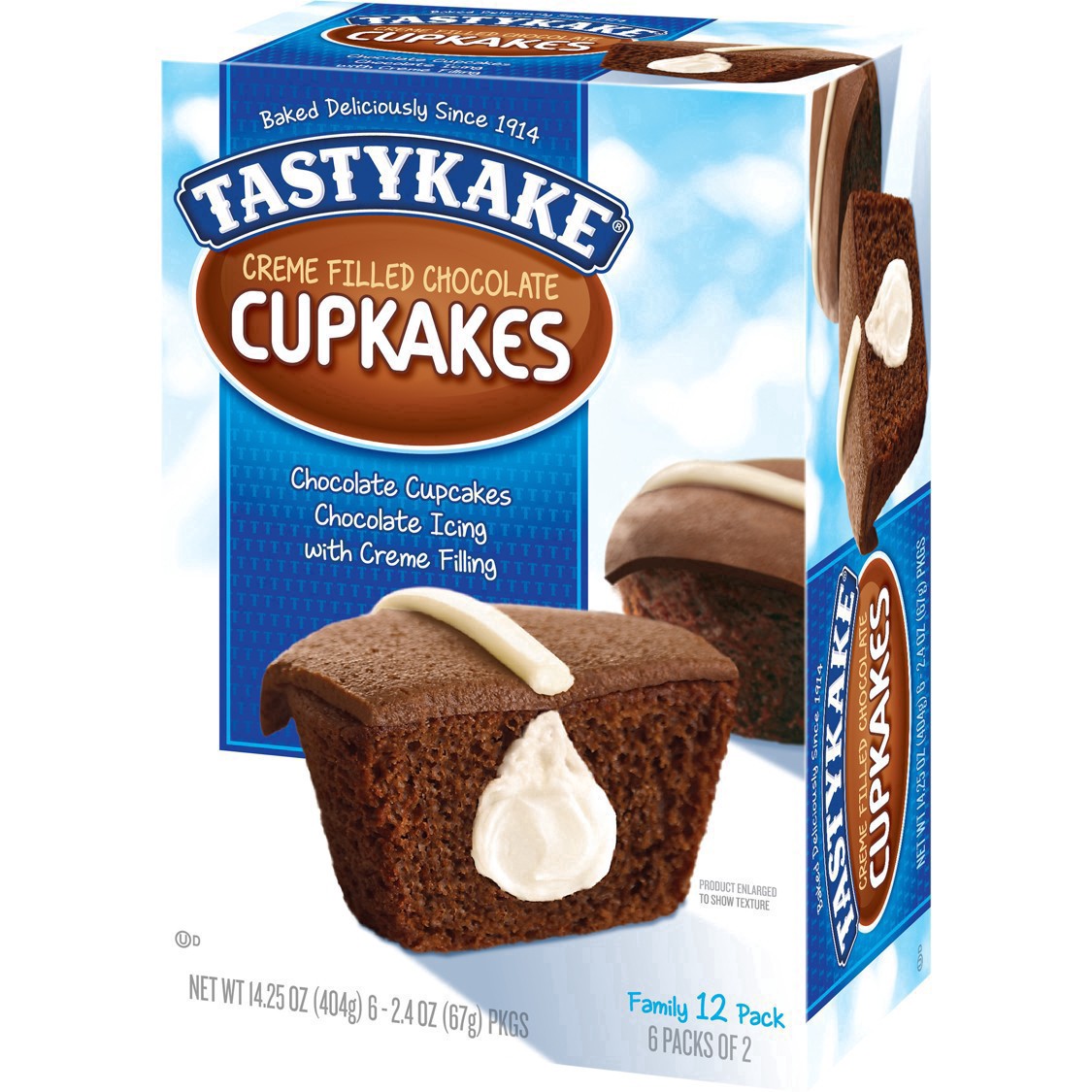 slide 32 of 59, Tastykake Creme Filled Chocolate Cupcakes 6-2.4 oz. Packs, 6 ct