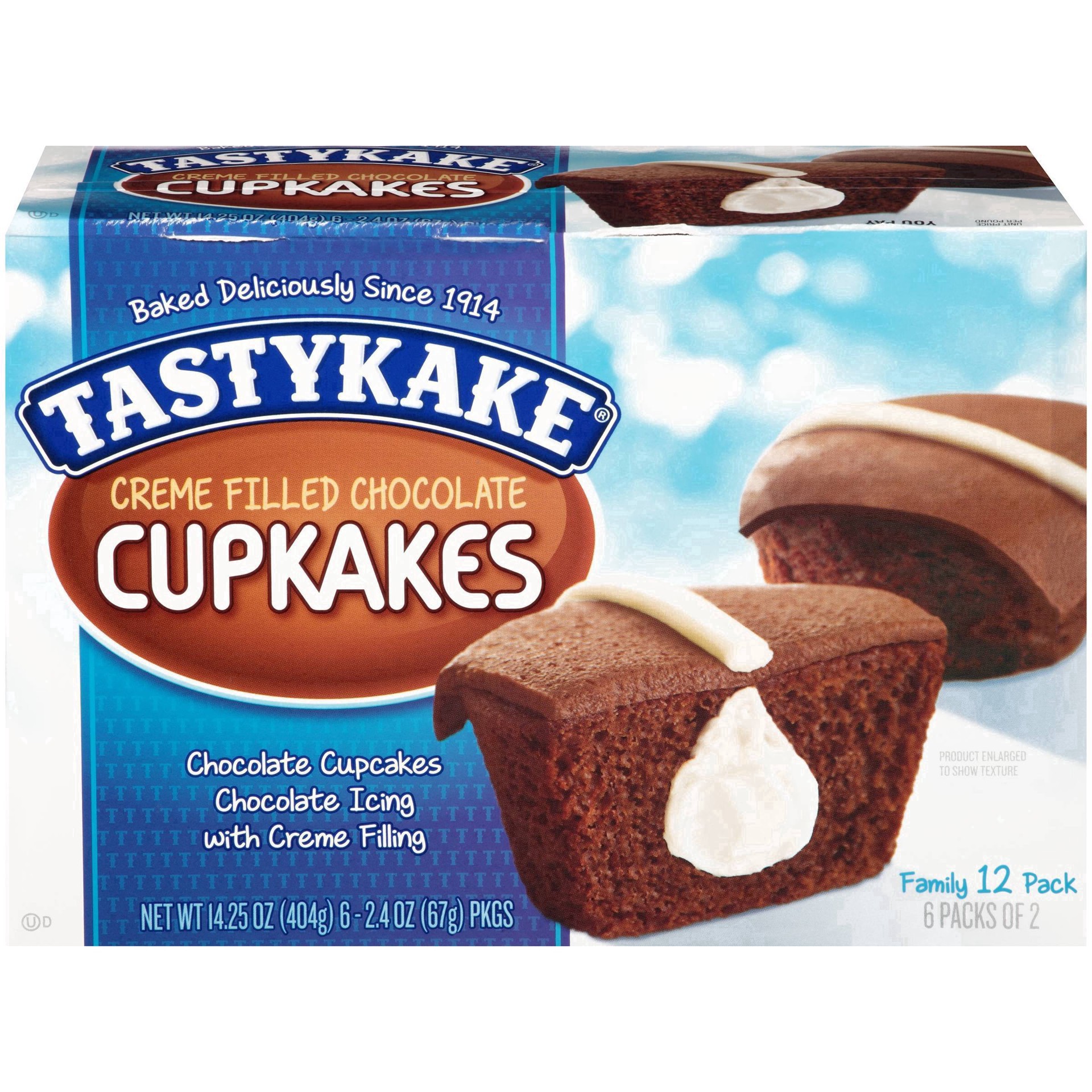 slide 36 of 59, Tastykake Creme Filled Chocolate Cupcakes 6-2.4 oz. Packs, 6 ct