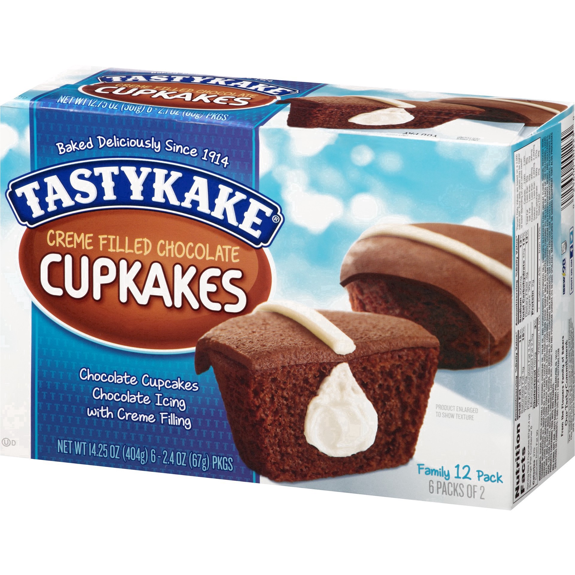 slide 3 of 59, Tastykake Creme Filled Chocolate Cupcakes 6-2.4 oz. Packs, 6 ct
