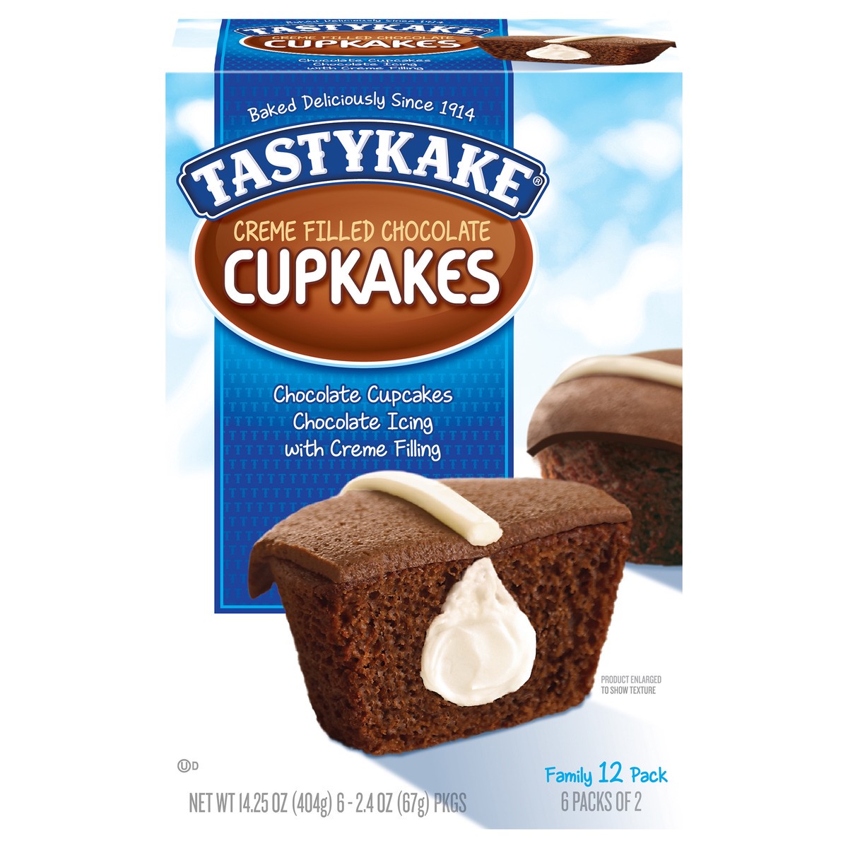 slide 1 of 59, Tastykake Creme Filled Chocolate Cupcakes 6-2.4 oz. Packs, 6 ct