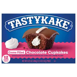 Tastykake Family 12 Pack Creme Filled Chocolate Cupkakes 6 - 2.4 oz Packs