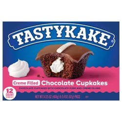 Tastykake Family 12 Pack Creme Filled Chocolate Cupkakes 6 - 2.4 oz Packs