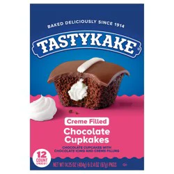 Tastykake Family 12 Pack Creme Filled Chocolate Cupkakes 6 - 2.4 oz Packs